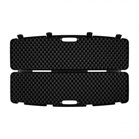 Kufer na bron Megaline czarny 118x30x11cm klamry