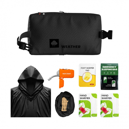 Zestaw awaryjny Help Bag MAX PRO 5.0 plecak ewakuacyjny z wyposażeniem, czarny