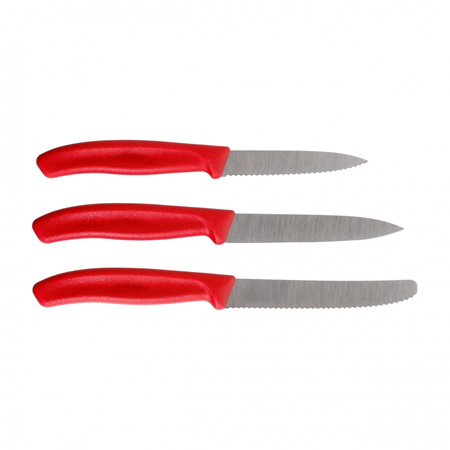 Zestaw noży kuchennych Victorinox Swiss Classic 6.7111.34C1 3 szt. czerwony