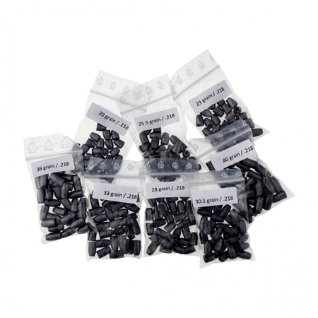 Zestaw testowy ZAN slug .218 (5,53mm) - 8x30szt- 30sztuk z każdej gramatury (8 gramatur)