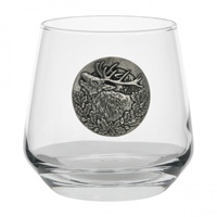 Szklanka do whisky Golden Fox Luna Deer Silver zdobione odlewanym elementem 1 szt.