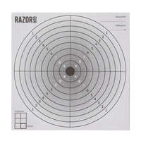 Komplet 100 x tarcza strzelecka RazorGun 14x14 czarny środek
